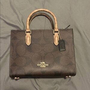 Coach Dark Brown Signature Tote